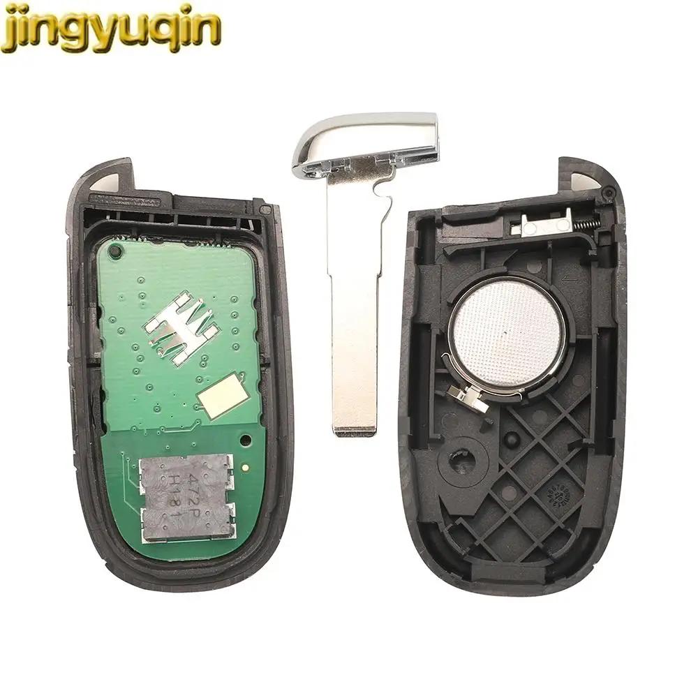 Jingyuqin-Clé télécommande intelligente sans clé, puce 4A, 433MHz, porte-clés pour Fiat 500, 500L, 5