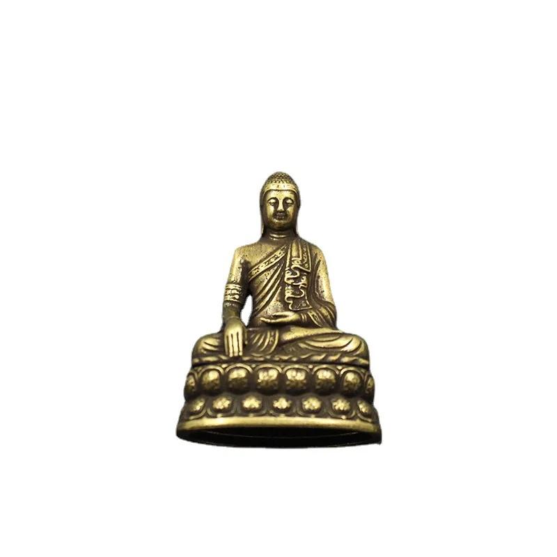 Bouddha Sakyamuni en laiton, figurine d'Auckland, l'inventaire, ornement de bureau, antique, cuivre,