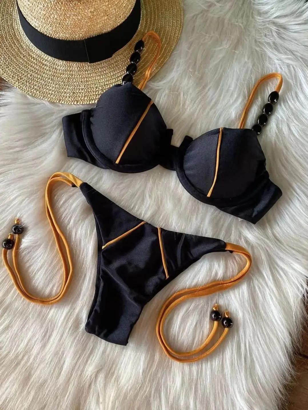 RUOTONGSEPT nouveau Sexy Push up Bikini ensemble maillot de bain femmes taille basse maillots de bai