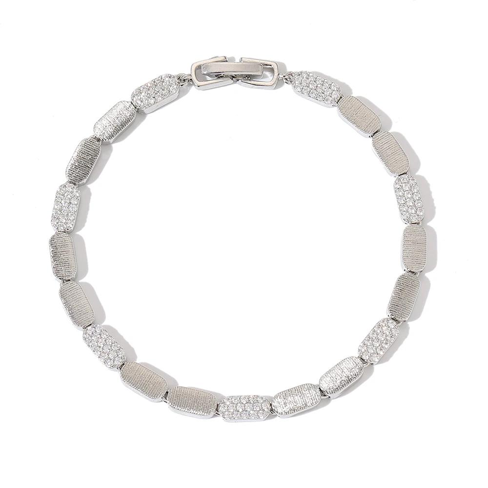 Bracelet de luxe incrusté de Zircon, lumineux et brillant, bijoux pour femmes, cadeau de noël CN8105