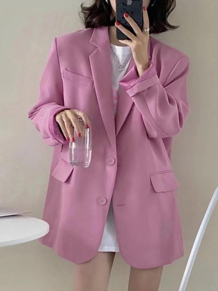 Nouvelle veste de costume unie pour femme, printemps-été, style coréen, décontractée et confortable,