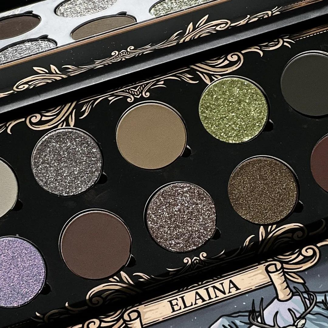 Palette de fards à paupières Shellwe Makeup Mist Witch Mat DuoChrome pigmenté Elaina 10pan