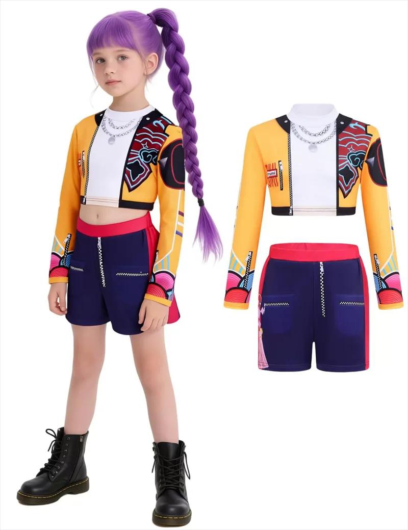Ensembles de vêtements pour filles, costumes de Cosplay de dessin animé pour enfants, spectacle sur 