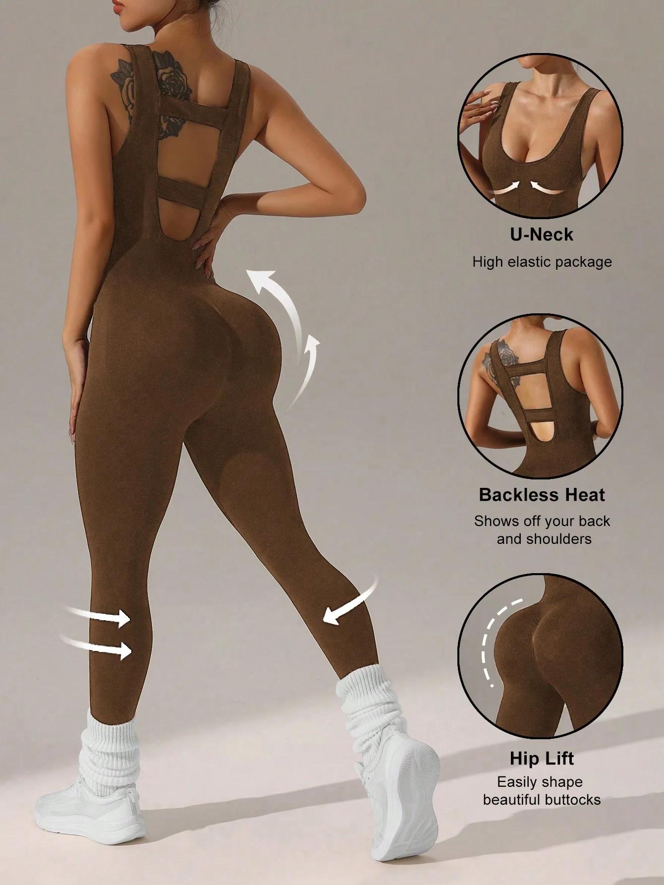 Combinaisons pantalons gilet pour femmes, 4 couleurs disponibles, design sexy gilet creux, combinais