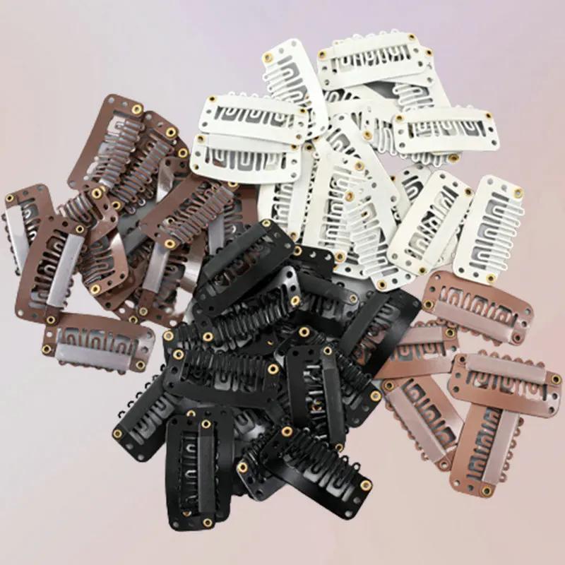 50 pinces à cheveux noires et marron de 2,3 cm à 3,2 cm pour extensions de cheveux, trames de perruq