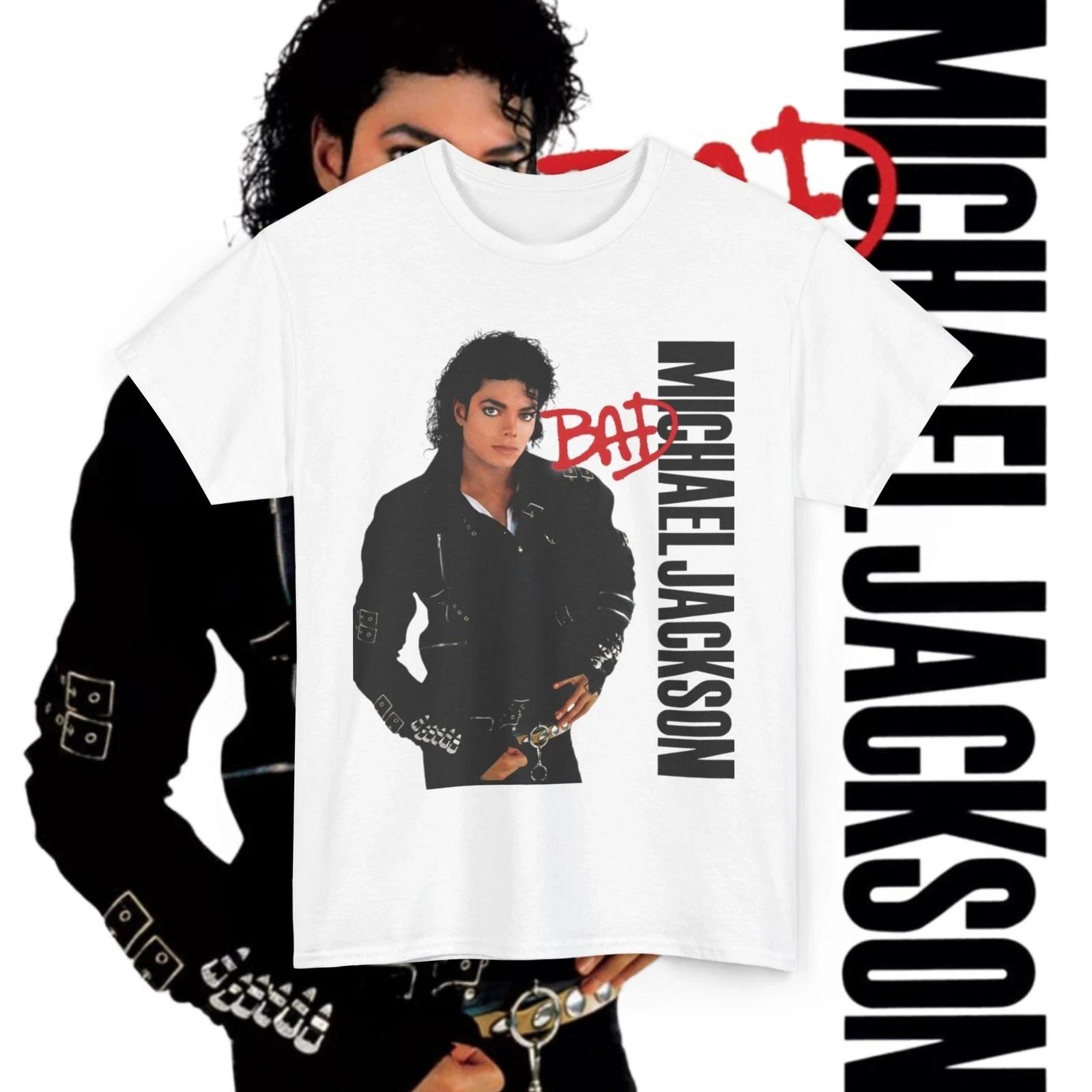 Noir ou blanc - Michael Jackson MJ nouveau t-shirt pour homme unisexe col rond 100% coton manches co