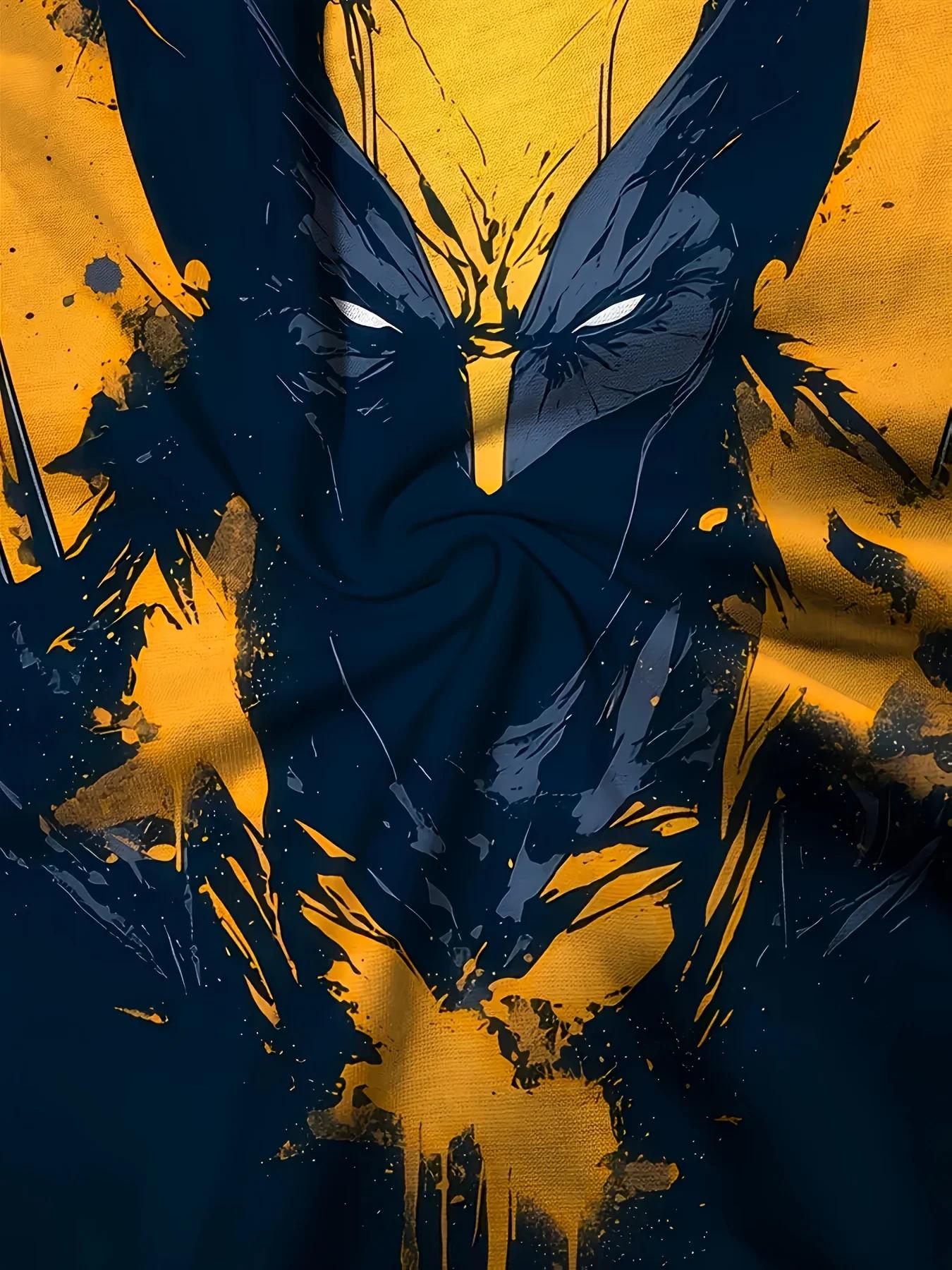 Marvel Wolverine T-Shirt graphique pour hommes Costume de fan de super-héros d'été lavable en machin
