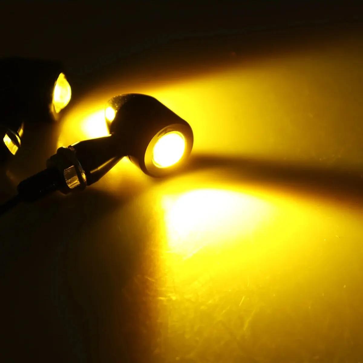 2 feux de plaque d'immatriculation LED Eagle Eye pour Moto, feu arrière jaune, accessoires de Moto, 