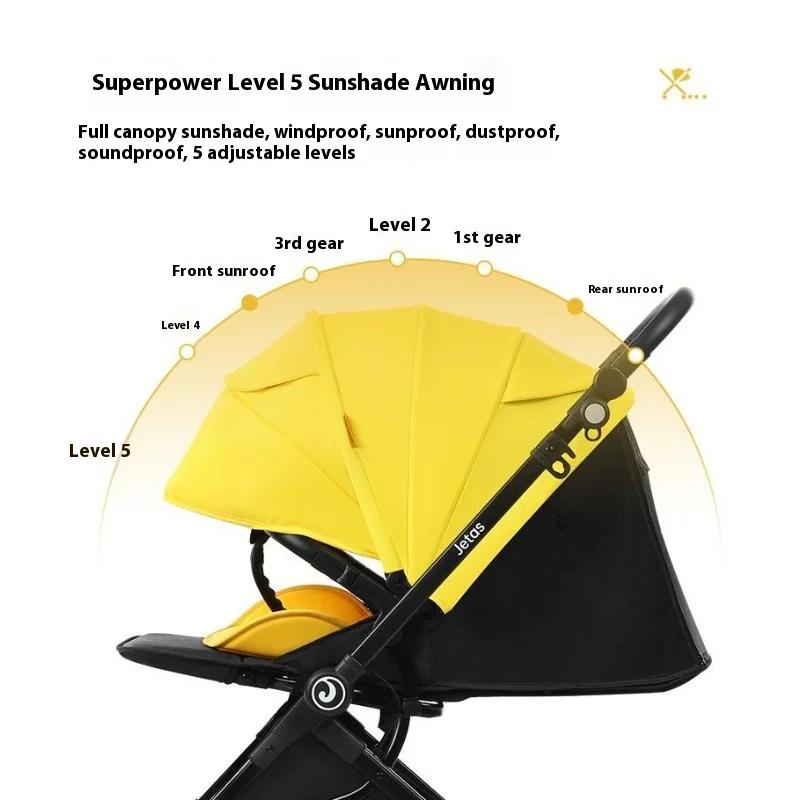 Poussette pour bébé réversible légère, pliable à une main, paysage haut, Convertible, assise couchée