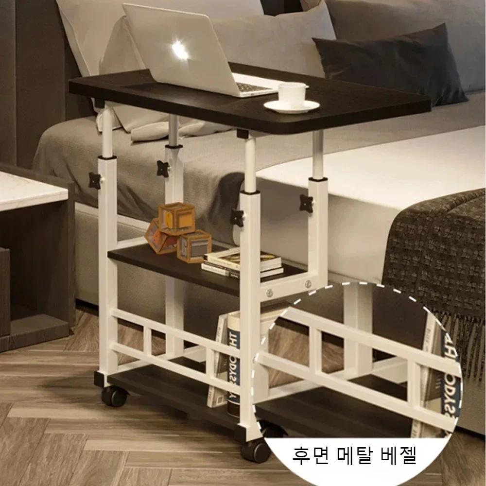 Bureau d'ordinateur Portable réglable Simple avec roulettes, Table de chevet mobile, ascenseur, bure
