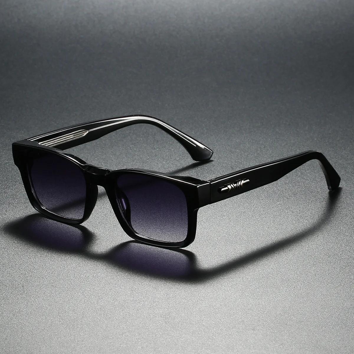 Lunettes de soleil polarisées carrées de qualité pour hommes, noyau métallique UV400 unisexe, pour v