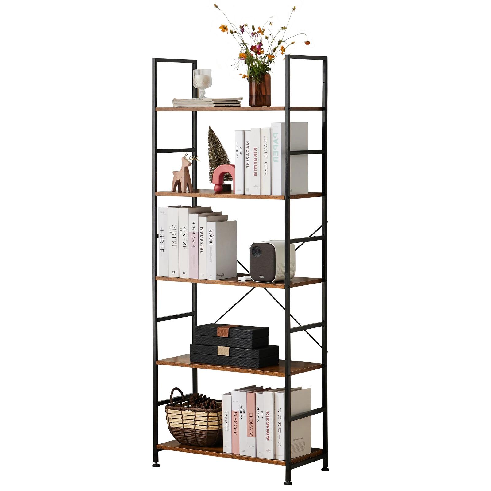 JHK 5 niveaux bibliothèque bibliothèque bibliothèque moderne livre étui pour livres coin rangement o