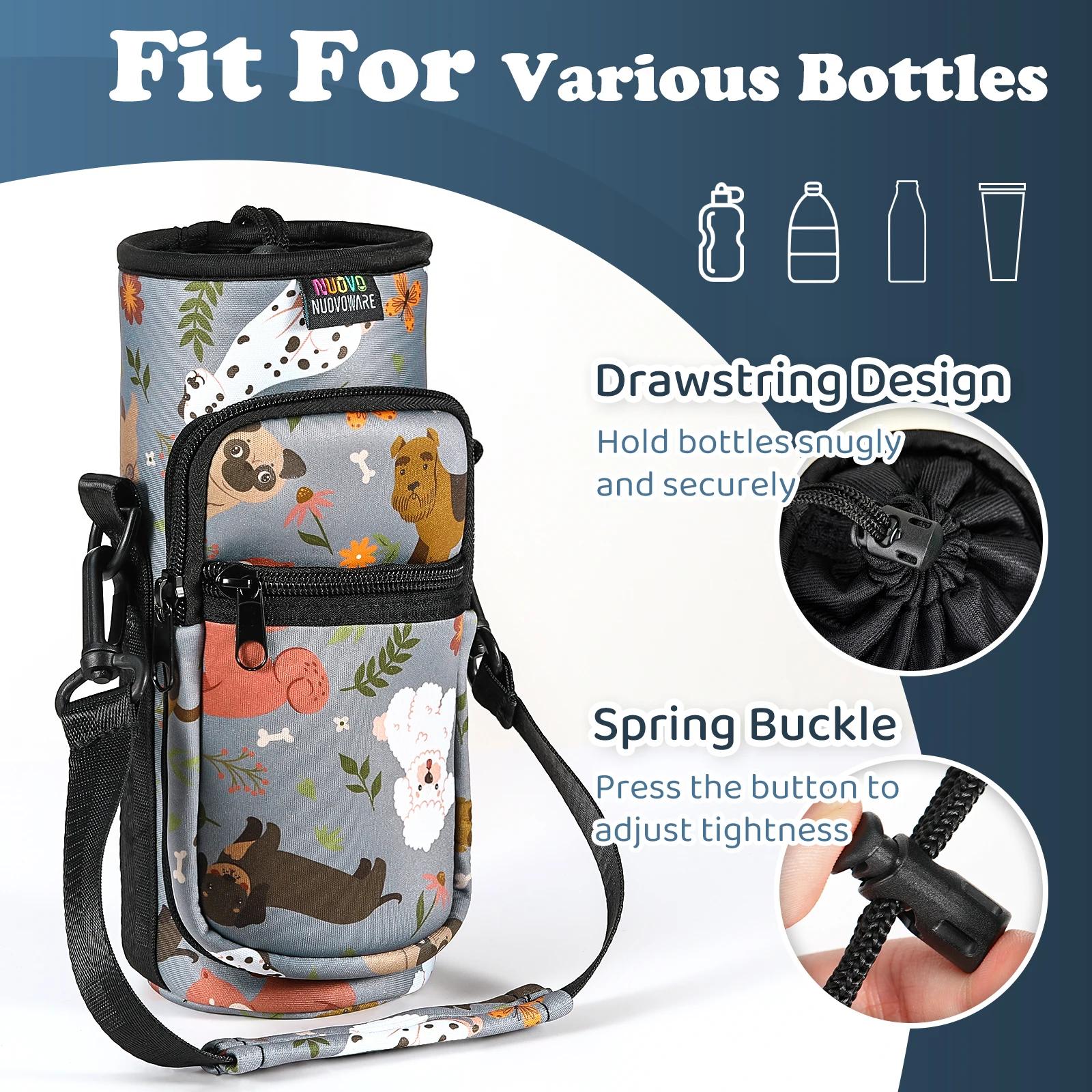 Nuovoware sac de transport de bouteille d'eau 25oz/32oz porte-pochette de bouteille bandoulière régl