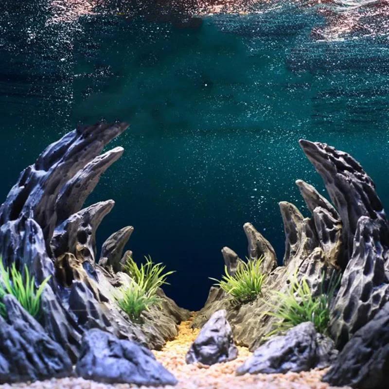 Décoration d'aquarium en résine, simulation de canyon, roches d'acario pour décoration de poissons d