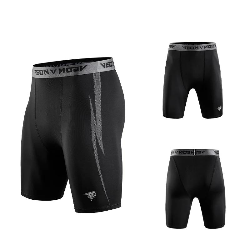 Noir Shorts de Compression Hommes Spandex Sport Shorts Athlétique Entraînement Running Performance B