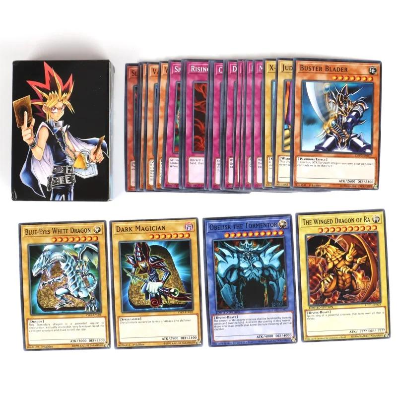 66-148 pièces cartes Yugioh avec boîte en fer blanc Yu Gi Oh carte anglais holographique lettre doré