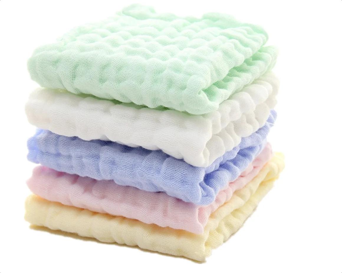 Lingettes bébé coton naturel 5 pièces - Soins doux visage et corps pour peaux sensibles nouveau-nés