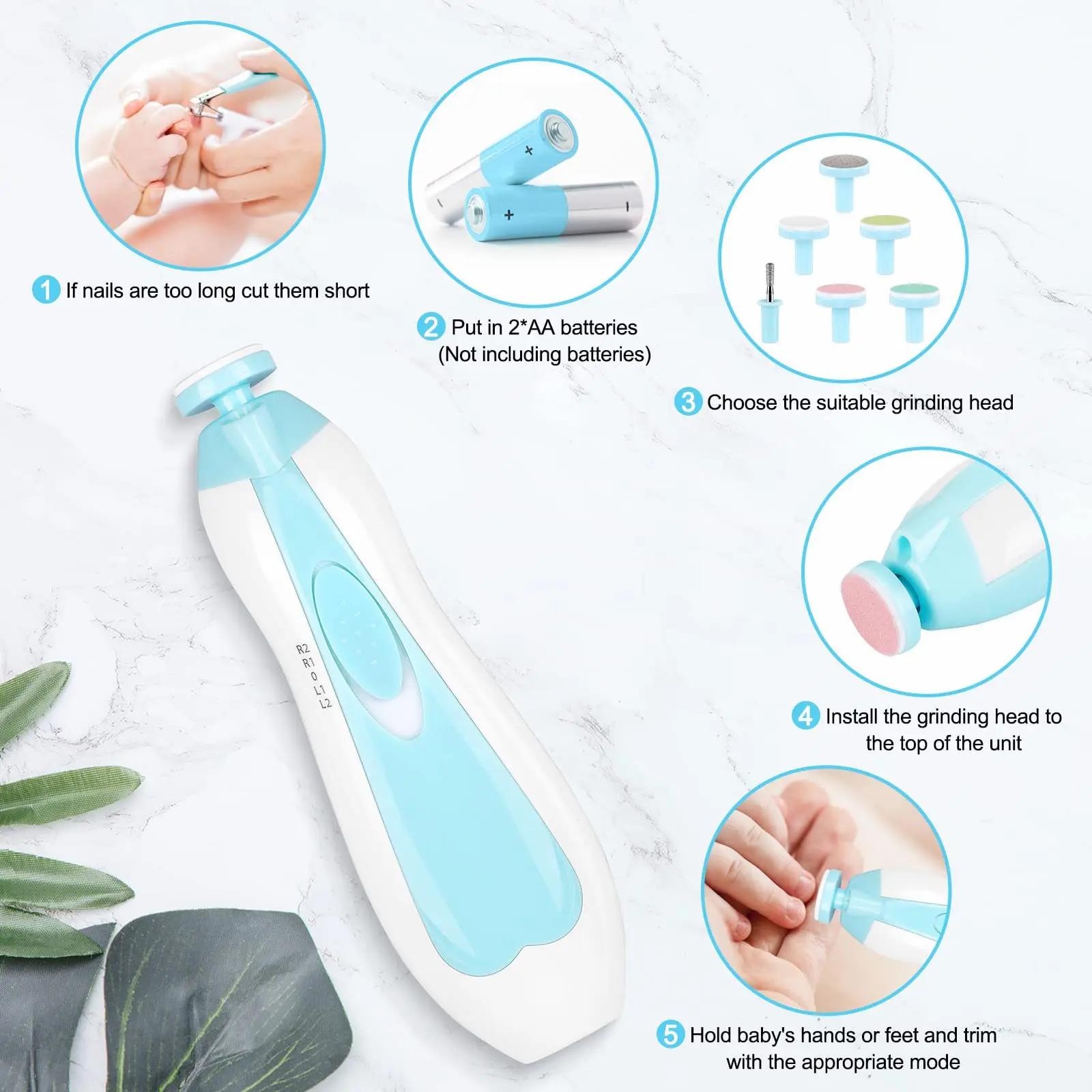 Coupe-ongles électrique pour bébé, outil de polissage des ongles pour enfants, soins pour bébé, coup
