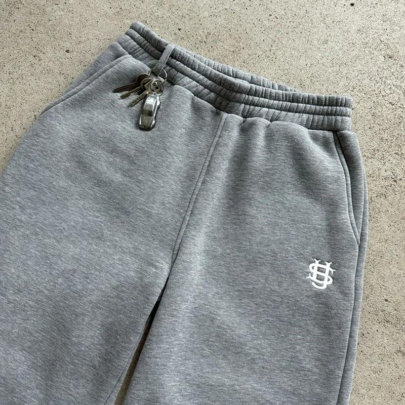 Pantalon de survêtement avec cordon de serrage et fermeture éclair, couleur unie, décontracté, Hip-H