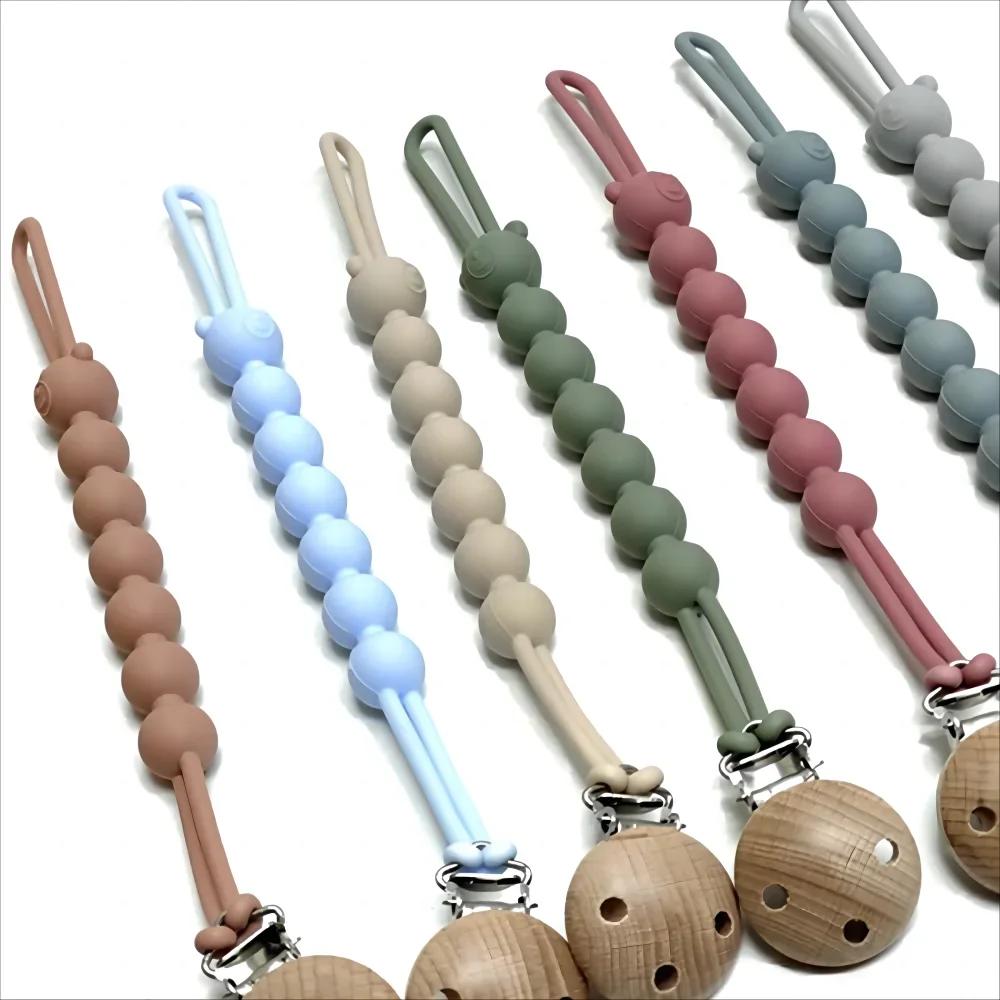 1/9 pièces bébé une chaîne de sucette bébé sucette lanière de qualité alimentaire Silicone dentition