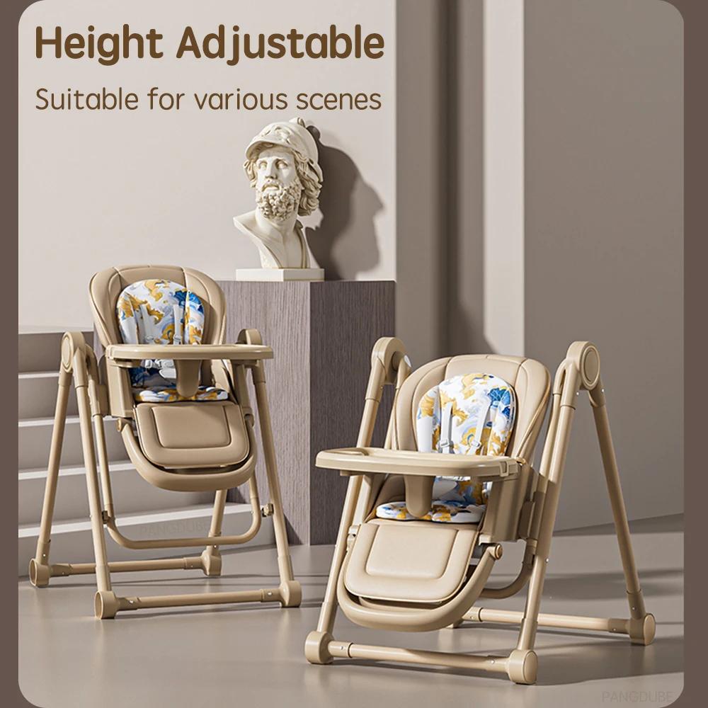 PANGDUBE Chaise haute 2 en 1 pour bébé, siège d'alimentation convertible à bascule avec roulettes, d