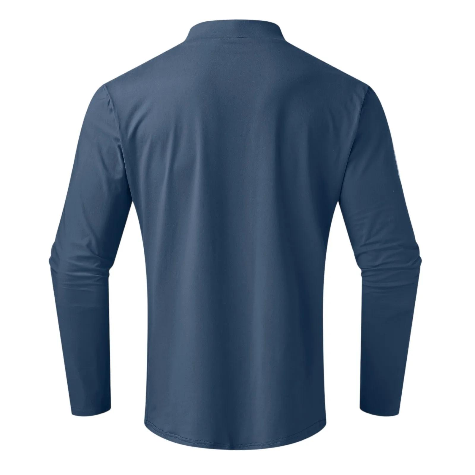 ‌ Hommes décontracté coupe ajustée Tops basiques léger col roulé pull chemise 2025 tendance respiran