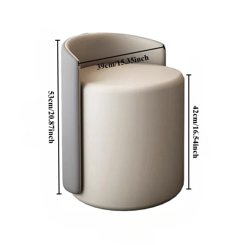 Tabouret de maquillage, tabouret de coiffeuse domestique, tabouret rond bas de salon moderne