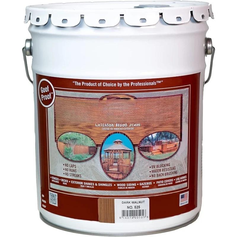 Teinture extérieure et scelleuse pour bois, 5 gallons, noyer foncé