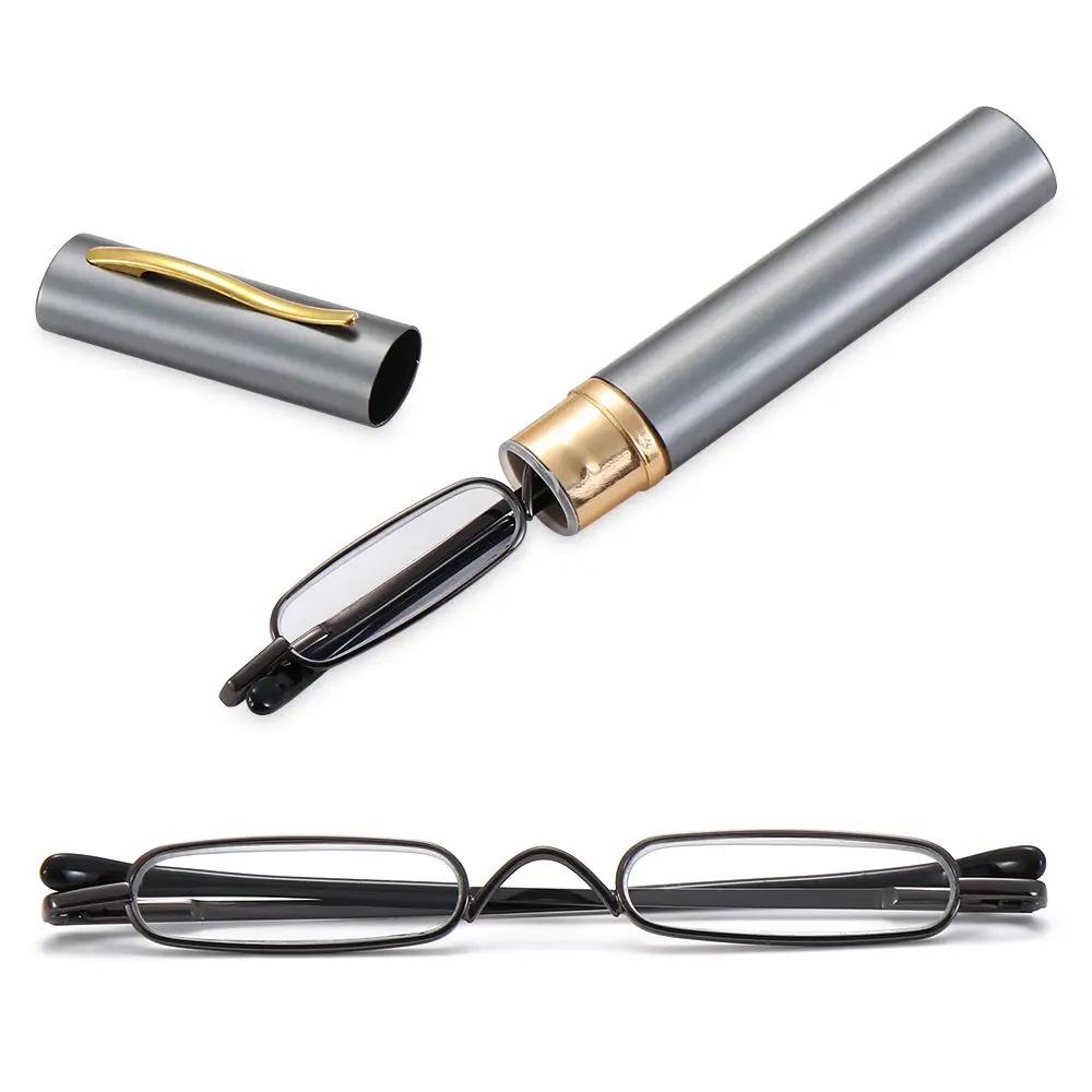 Lunettes de lecture ultrafines pour hommes et femmes, monture en métal, mini lunettes de lecture por