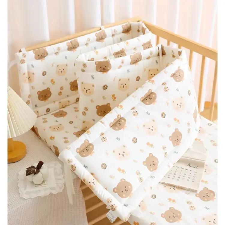Pare-chocs de berceau doux et pur pour lit de bébé, bandes Anti-Collision pour lit de bébé, couvertu