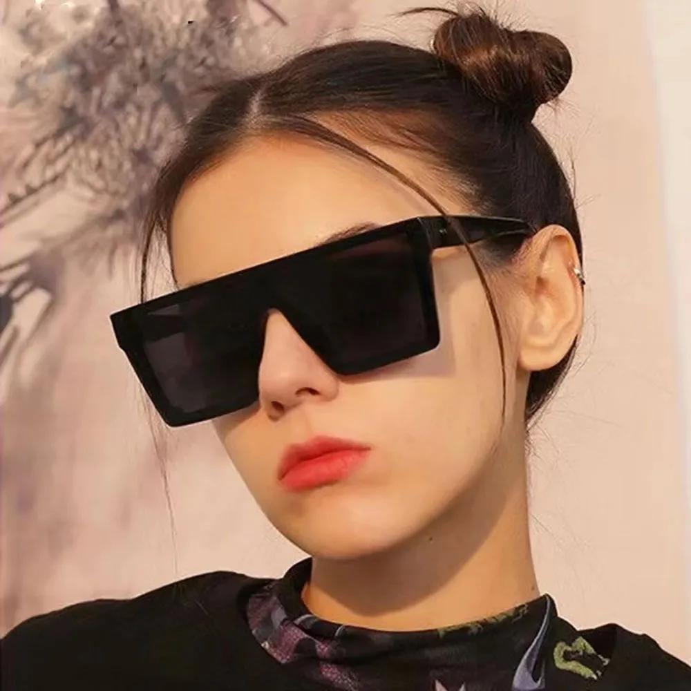 Lunettes de soleil une pièce à monture surdimensionnée pour hommes et femmes, accessoire d'intérieur