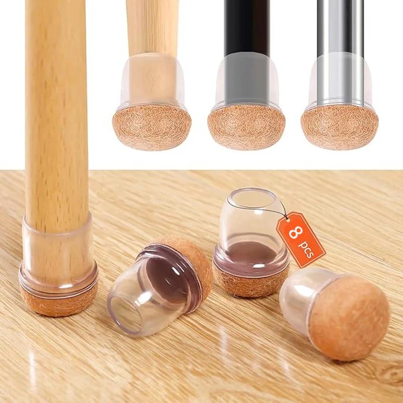 Couvre-jambes en silicone pour meubles, protège-jambes de table et de chaise, protège-pieds optiques