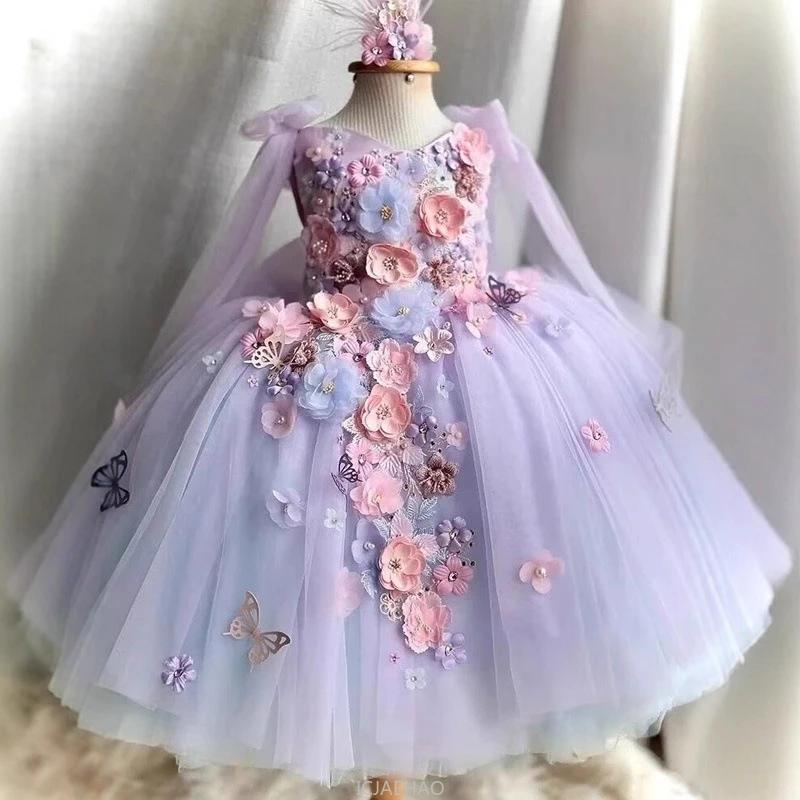 Robe de mariage pour filles, vêtements de princesse Tutu pour enfants, tenues de défilé de mode, rob