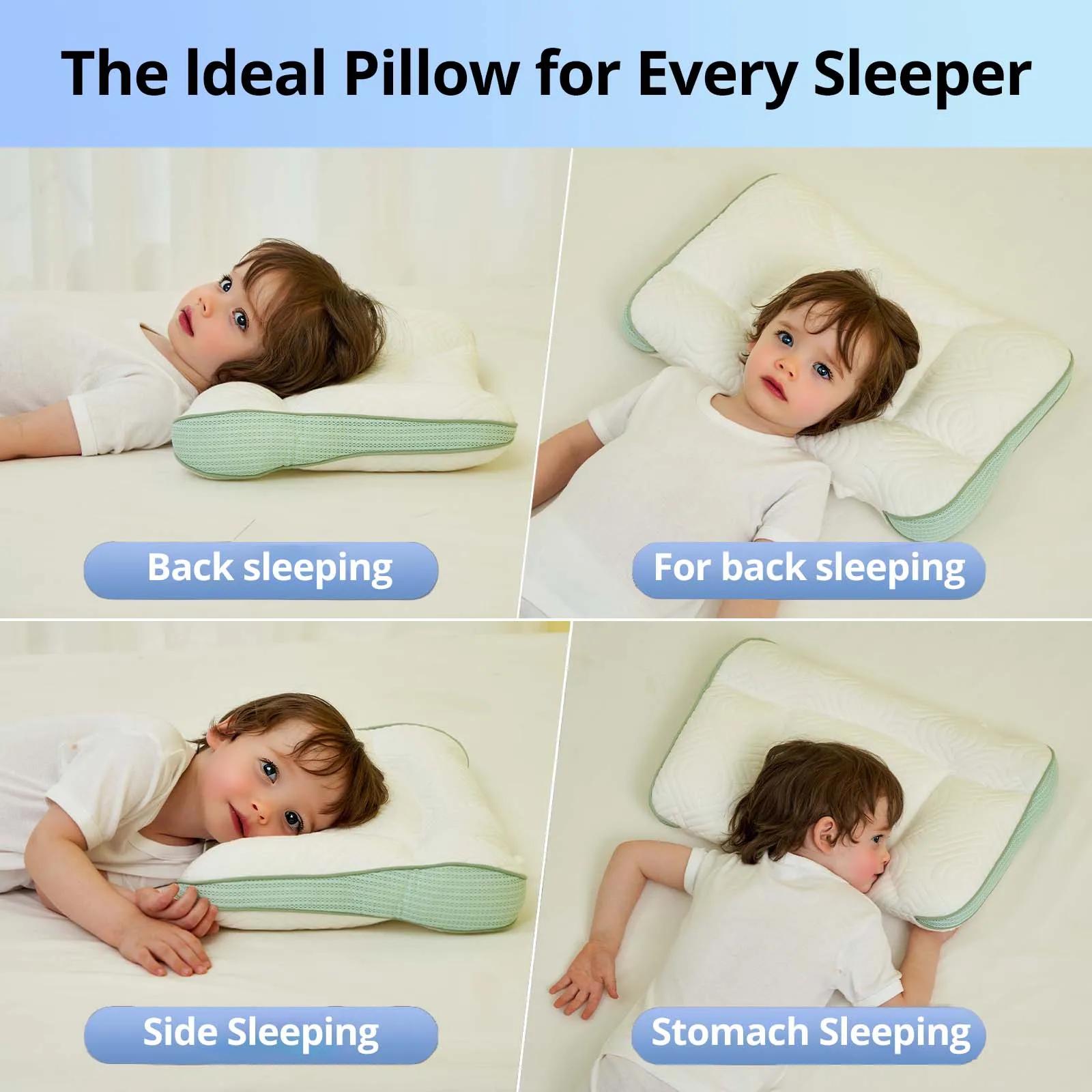 Oreiller cervical pour enfants de 1 à 18 ans, aide au sommeil, Protection du cou, orthopédique, orei