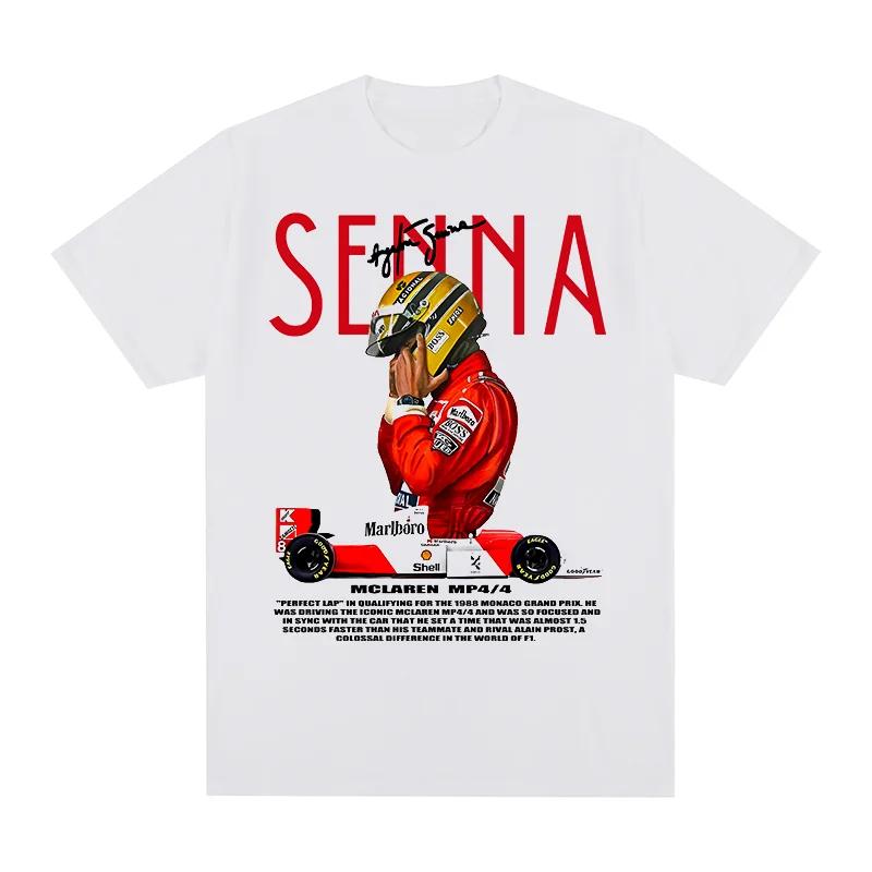 Brésilien Ayrton Senna T-shirt Vintage Graphique Surdimensionné Respirant Coton Hommes T-shirt Nouve