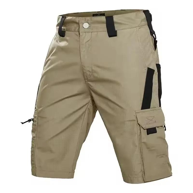 Pantalon de travail militaire vert pour hommes, short d'entraînement de Camouflage de couleur unie, 