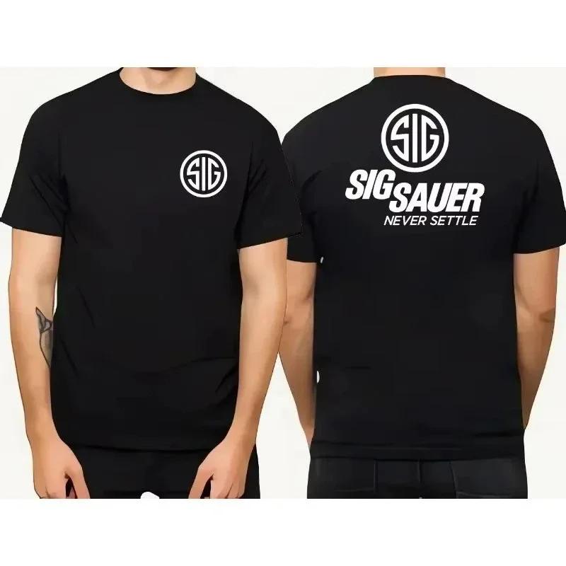 T-shirt décontracté pour homme, nouveau style été 2026, motif Sig Sur Gun, haute qualité, confortabl