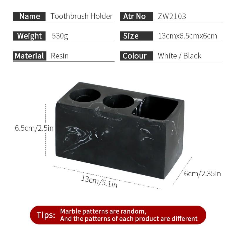 Porte-brosse à dents électrique, rangement de dentifrice, noir, blanc T1