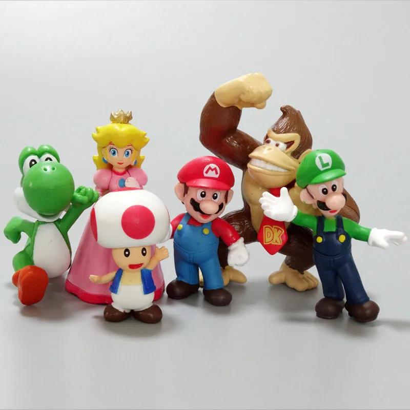 Poupée dinosaure Mario SuperMario, modèles faits à la main, décorations de gâteaux, 6