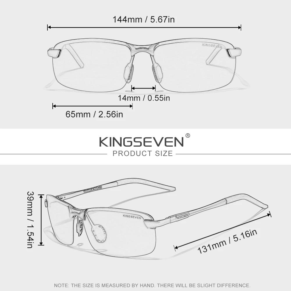 KINGSEVEN Lunettes de soleil de conduite pour hommes et femmes, classiques, sans monture, populaires
