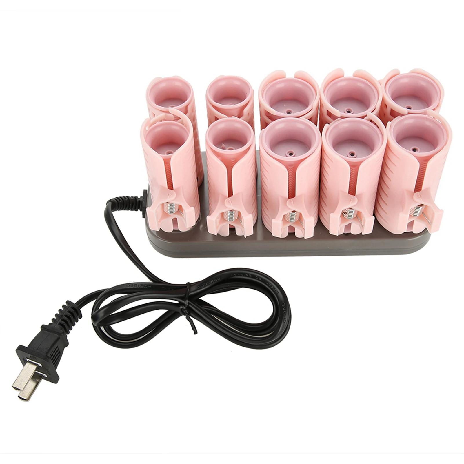Rouleau chauffant électrique professionnel, 10 pièces, Tube de cheveux, Style de mise à niveau