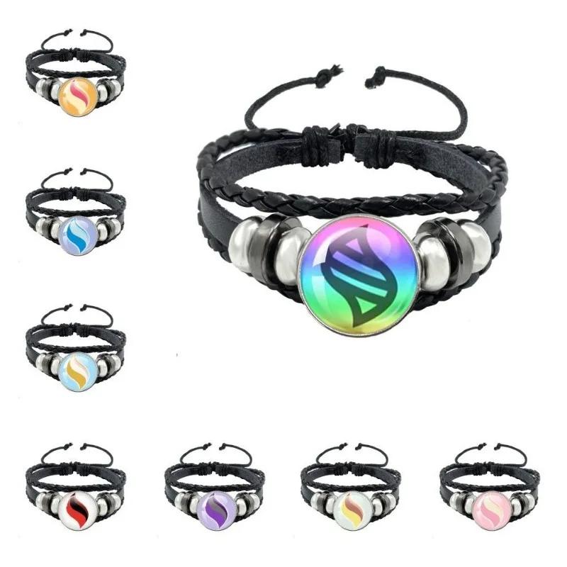 Pokémon Mega Stone porte-clés Anime périphérique créativité exquise mode cuir noir corde boucle port