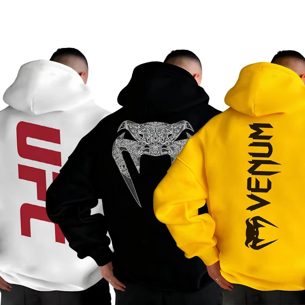 Sweats à capuche pour hommes à motifs – Imprimés audacieux au dos, inspirés du MMA, style streetwear