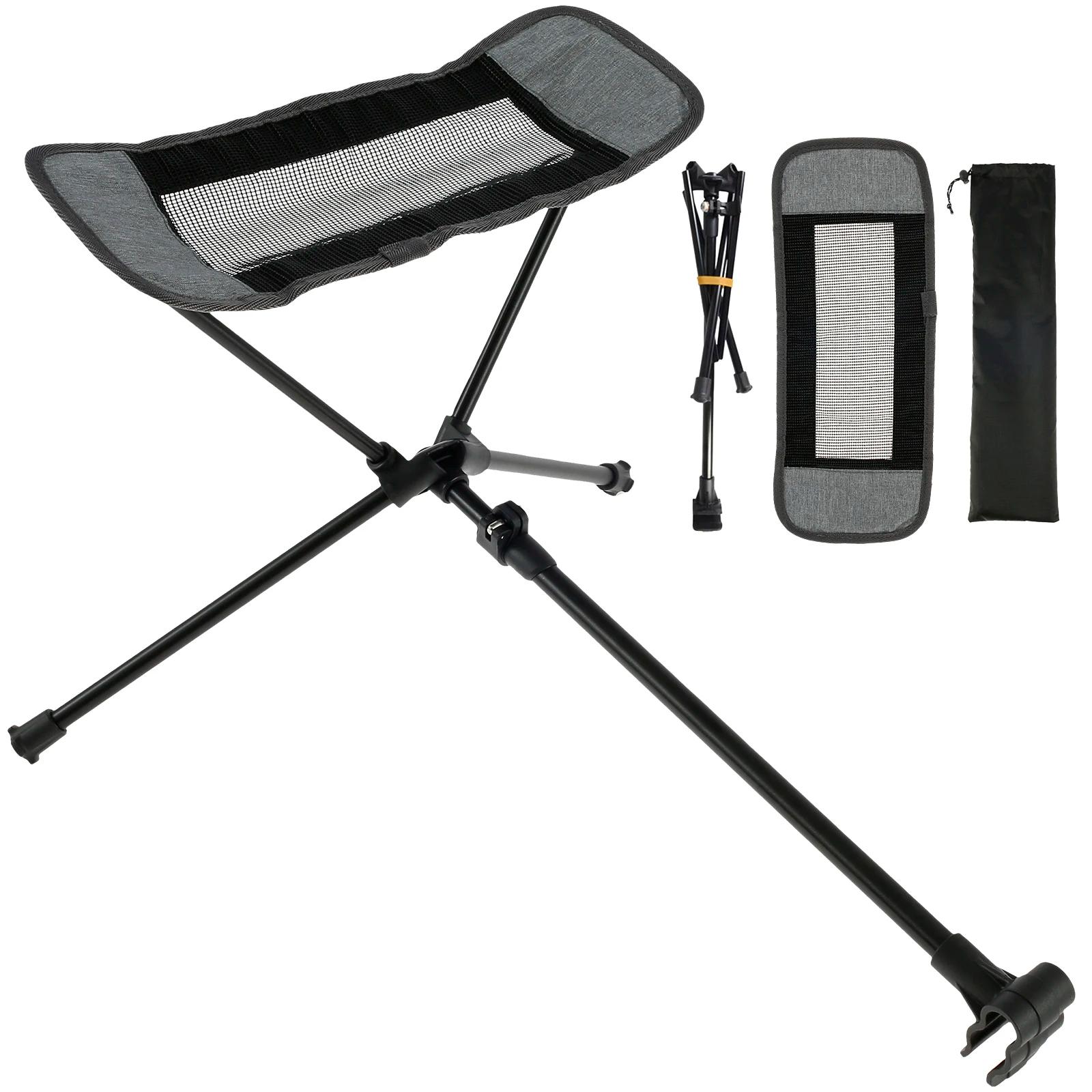 Chaise portable d'extérieur pliable, repose-pieds de camping, chaise inclinable, chaise lunaire, rep