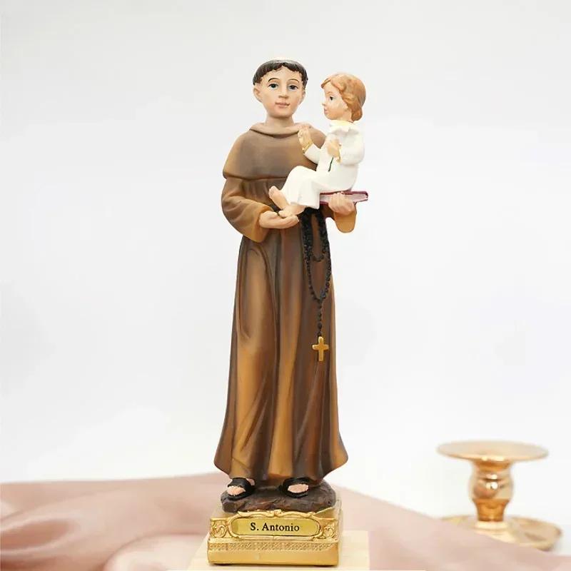 Statue de Saint-Antonio 20/30Cm, 1 pièce, icône de prière de la famille Saint catholique, ornements 