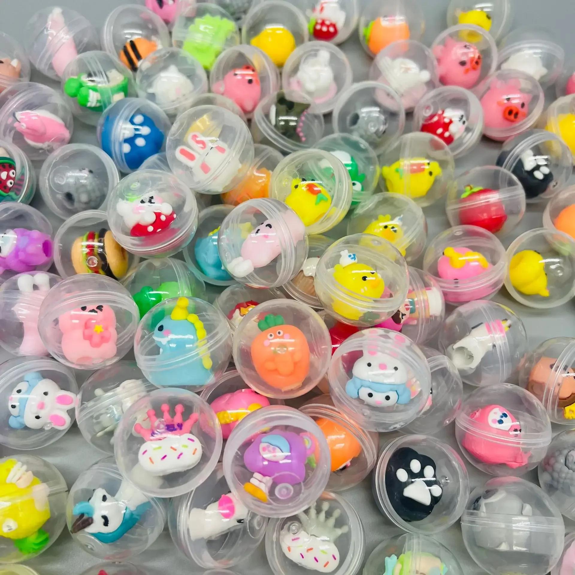 Oeuf torsadé transparent pour mini machine à griffes, accessoires de jouets, poupées en peluche d'an