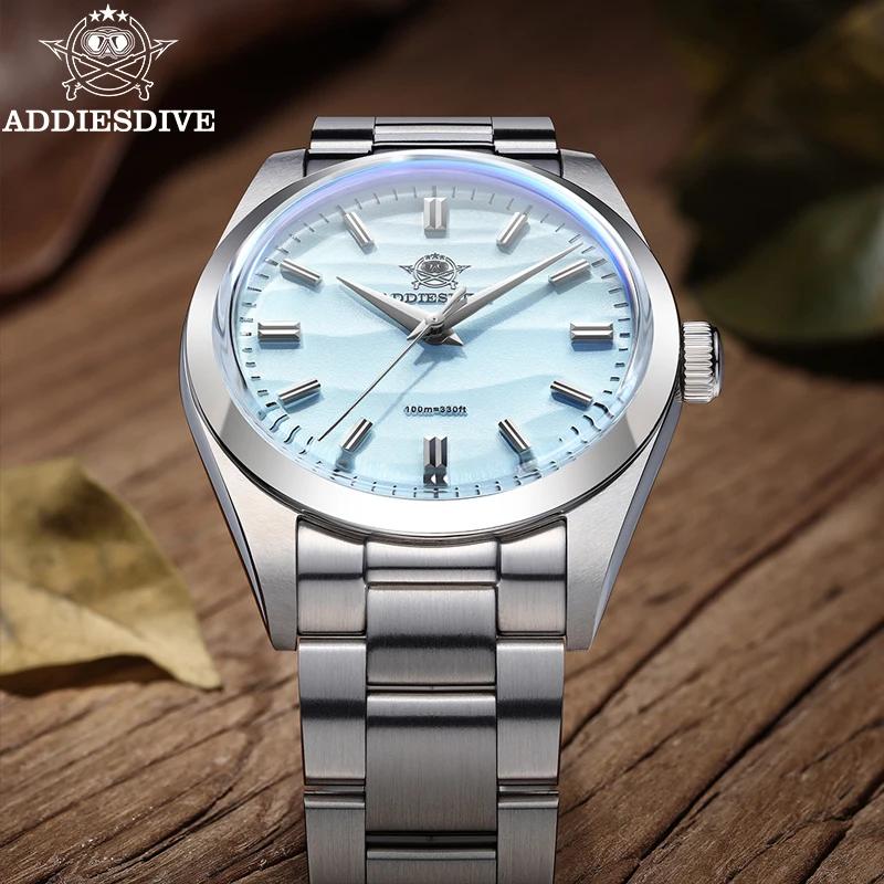 ADDIESDIVE-Montre-bracelet en acier inoxydable pour homme, montres à quartz étanches, cadran de sabl
