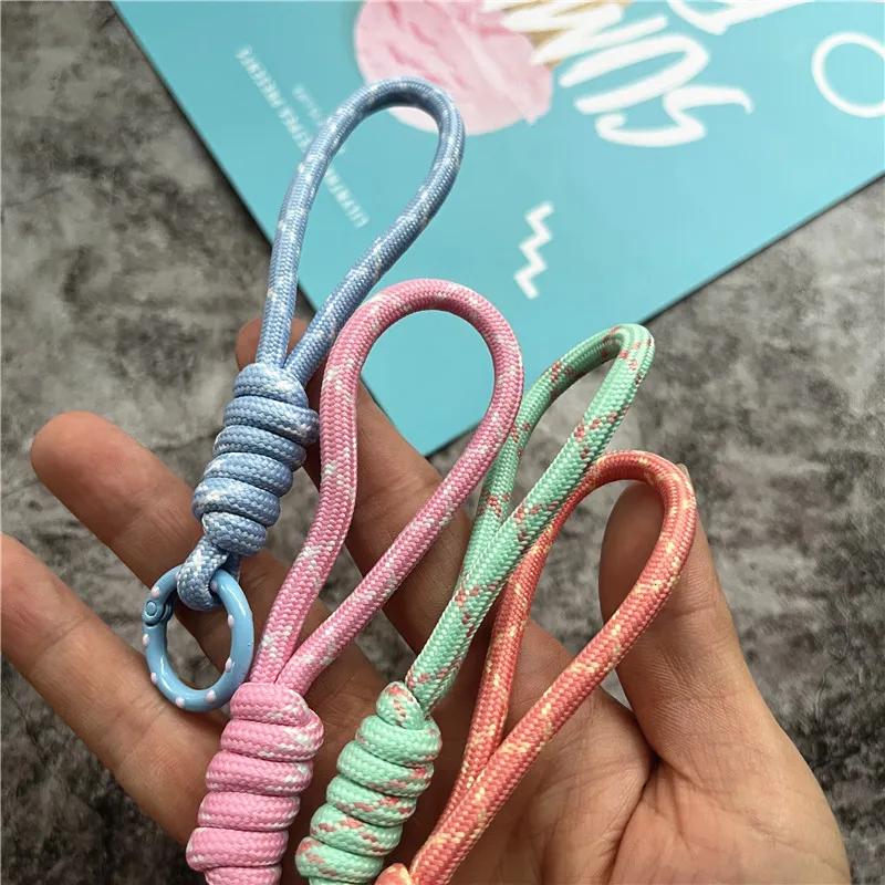 Porte-clés accessoires petit porte-clés frais couleur bonbon porte-clés lanière Anti-perte porte-clé