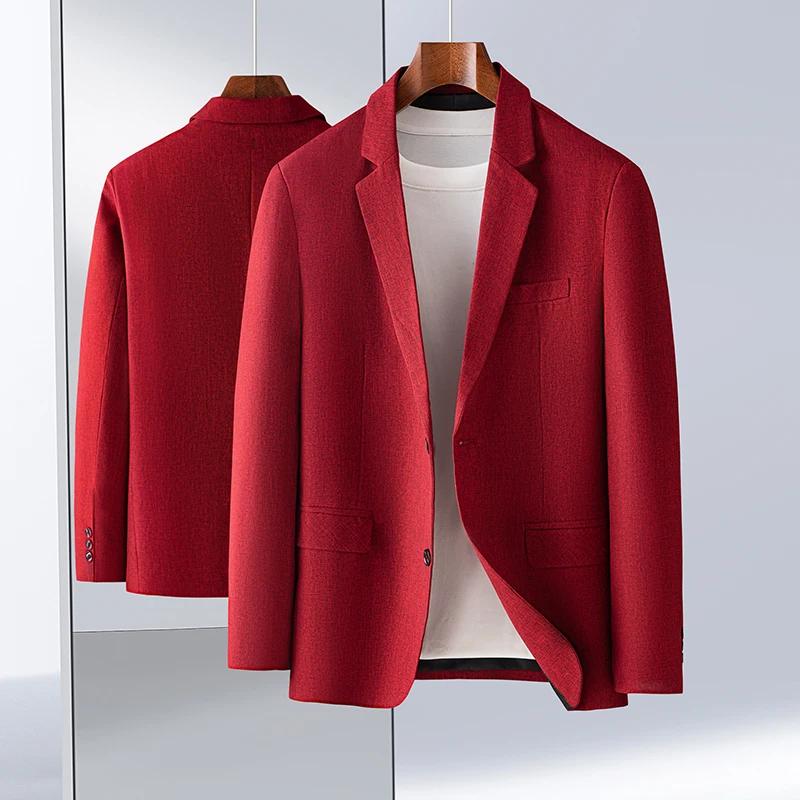 Blazer simple et élégant pour homme, modèle 2026, pour costume d'affaires, pour homme d'âge mûr, inf