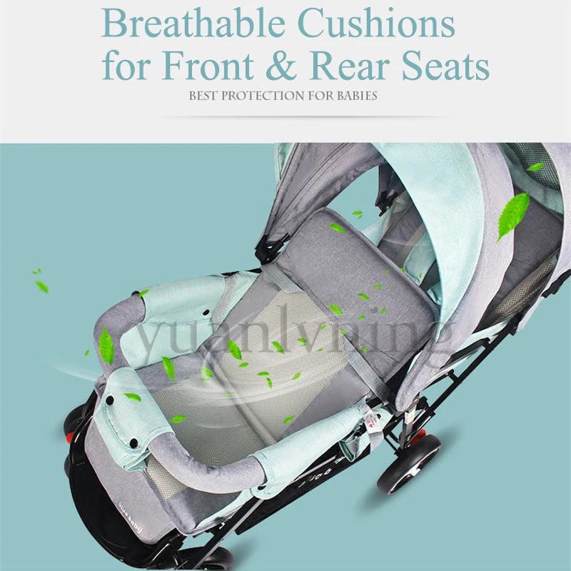 Poussette Double pour bébé Tandem, sièges avant et arrière, légère et pliable, système de voyage inc